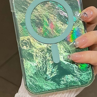 Чохол TPU Shiny Mountain (MagFit) для Apple iPhone 16 (6.1") Green Чохол TPU Shiny Mountain (MagFit) для Apple iPhone 16 (6.1") Green
