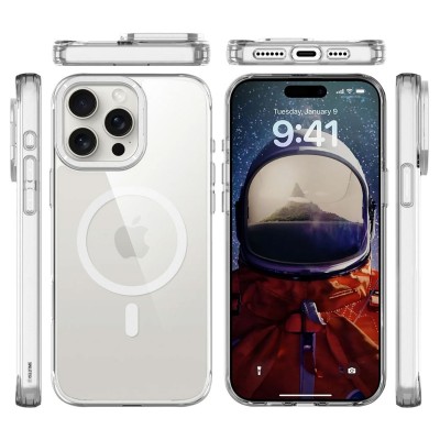 Чохол TPU Space Case Apex with MagSafe для Apple iPhone 13 Pro Max / 14 Pro Max (6.7") Silver