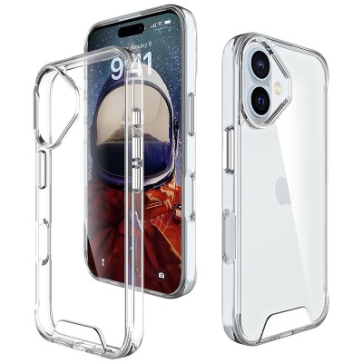 Чохол TPU Space Case transparent для Apple iPhone 16 (6.1") Прозорий Чохол TPU Space Case transparent для Apple iPhone 16 (6.1") Прозорий