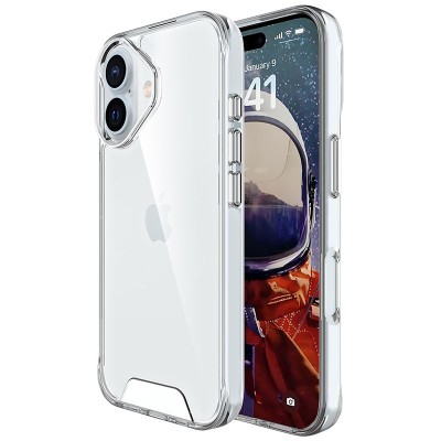 Чохол TPU Space Case transparent для Apple iPhone 16 (6.1") Прозорий Чохол TPU Space Case transparent для Apple iPhone 16 (6.1") Прозорий