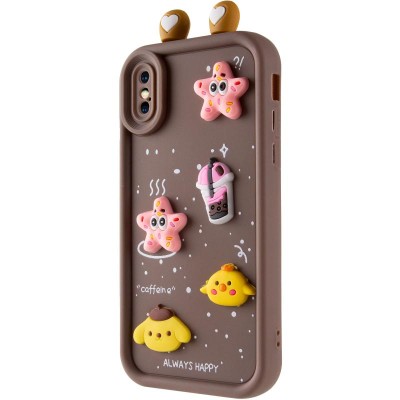 Чохол TPU Toys Case with Ears для Apple iPhone X / XS (5.8") Brown Чохол TPU Toys Case with Ears для Apple iPhone X / XS (5.8") Brown