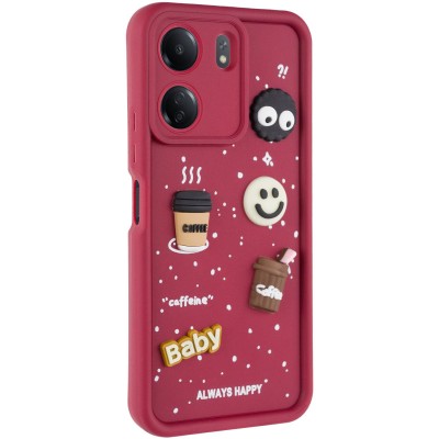 Чохол TPU Toys Case для Xiaomi Redmi 13C / Poco C65 Red / Always Happy