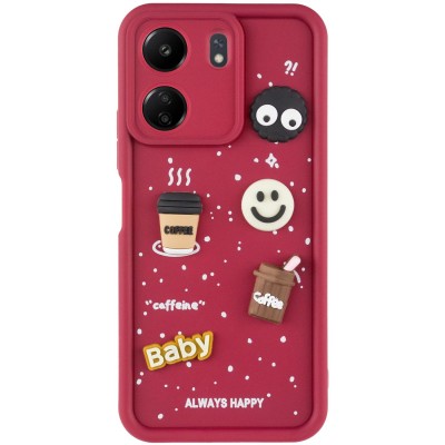 Чохол TPU Toys Case для Xiaomi Redmi 13C / Poco C65 Red / Always Happy