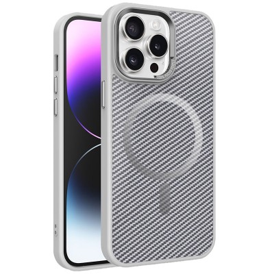 Чохол TPU+PC Carbon Mirage with MagSafe для Apple iPhone 13 Pro (6.1") Grey Чохол TPU+PC Carbon Mirage with MagSafe для Apple iPhone 13 Pro (6.1") Grey