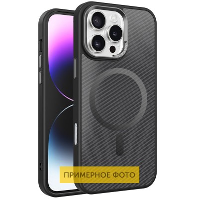 Чохол TPU+PC Carbon Mirage with MagSafe для Apple iPhone 16 (6.1") Black Чохол TPU+PC Carbon Mirage with MagSafe для Apple iPhone 16 (6.1") Black