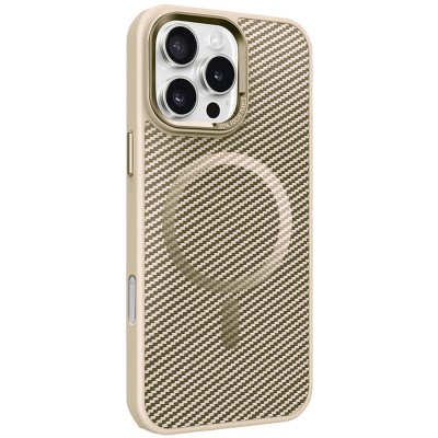 Чохол TPU+PC Carbon Mirage with MagSafe для Apple iPhone 16 Pro (6.3") Antique White Чохол TPU+PC Carbon Mirage with MagSafe для Apple iPhone 16 Pro (6.3") Antique White