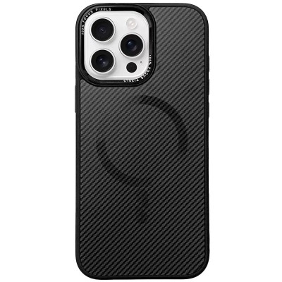 Чохол TPU+PC Carbon Mirage with MagSafe для Apple iPhone 16 Pro (6.3") Black