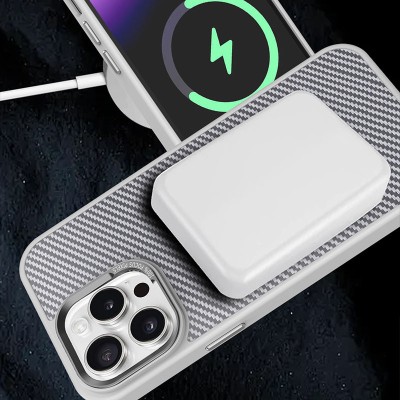 Чохол TPU+PC Carbon Mirage with MagSafe для Apple iPhone 16 Pro Max (6.9") Grey Чохол TPU+PC Carbon Mirage with MagSafe для Apple iPhone 16 Pro Max (6.9") Grey
