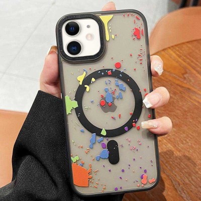 Чохол TPU+PC Flush with MagSafe для Apple iPhone 11 (6.1") Titanium black Чохол TPU+PC Flush with MagSafe для Apple iPhone 11 (6.1") Titanium black