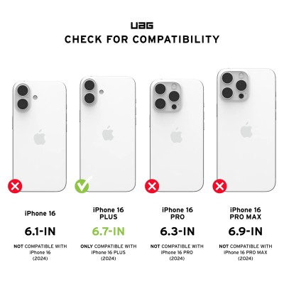 Чохол UAG для iPhone 16 Plus, Civilian Magsafe, Black (114443114040) Чохол UAG для iPhone 16 Plus, Civilian Magsafe, Black (114443114040)