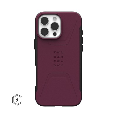 Чохол UAG для iPhone 16 Pro Max, Civilian Magsafe, Bordeaux (114445119049)