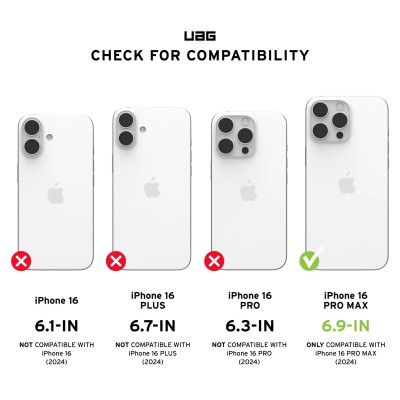 Чохол UAG для iPhone 16 Pro Max, Pathfinder SE Magsafe, Midnight Camo (114472114061)