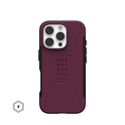 Чохол UAG для iPhone 16 Pro, Civilian Magsafe, Bordeaux (114444119049) Чохол UAG для iPhone 16 Pro, Civilian Magsafe, Bordeaux (114444119049)