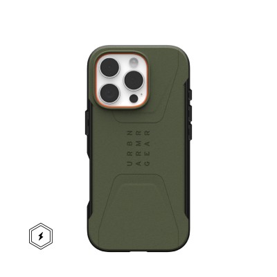 Чохол UAG для iPhone 16 Pro, Civilian Magsafe, Olive Drab (114444117272) Чохол UAG для iPhone 16 Pro, Civilian Magsafe, Olive Drab (114444117272)