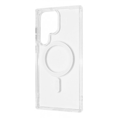 Чохол WAVE Clear Case (PC+TPU) with Magnetic Ring Samsung Galaxy S22 Ultra clear