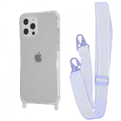 Чохол WAVE Clear Case with Strap iPhone 12 Pro Max light purple