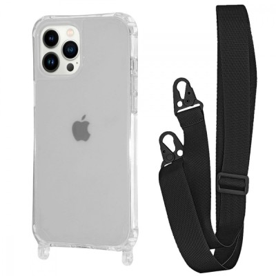 Чохол WAVE Clear Case with Strap iPhone 13 Pro black