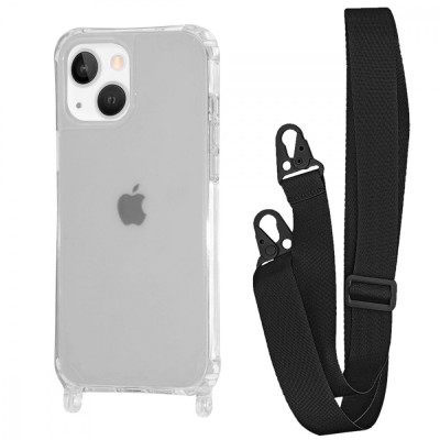 Чохол WAVE Clear Case with Strap iPhone 15 black