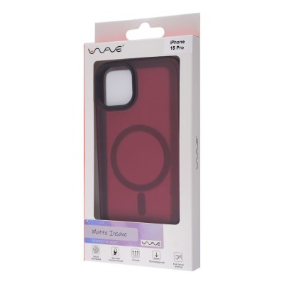 Чохол WAVE Matte Insane Case with Magnetic Ring iPhone 15 Pro dark red