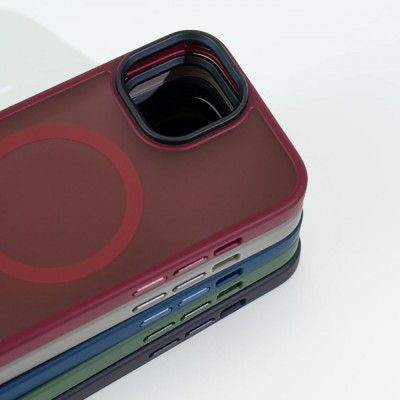 Чохол WAVE Matte Insane Case with Magnetic Ring iPhone 15 Pro dark red
