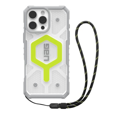 Чохол+ремінець UAG для iPhone 16 Pro Max, Pathfinder Clear Magsafe Bundle, Active Neon Lanyard (1144651BV01)