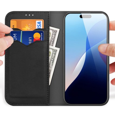 Чохол-книжка Dux Ducis Hivo для Apple iPhone 16 Pro (6.3") Black Чохол-книжка Dux Ducis Hivo для Apple iPhone 16 Pro (6.3") Black