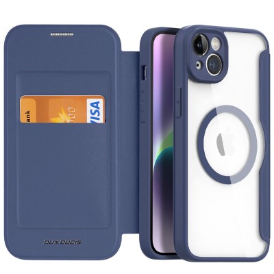 Чохол-книжка Dux Ducis Skin X Pro with MagSafe для Apple iPhone 15 (6.1") Blue Чохол-книжка Dux Ducis Skin X Pro with MagSafe для Apple iPhone 15 (6.1") Blue