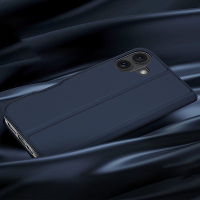 Чохол-книжка Dux Ducis з кишенею для візиток для Apple iPhone 16 (6.1") Синій