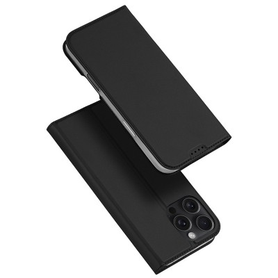 Чохол-книжка Dux Ducis з кишенею для візиток для Apple iPhone 16 Pro (6.3") Чорний Чохол-книжка Dux Ducis з кишенею для візиток для Apple iPhone 16 Pro (6.3") Чорний