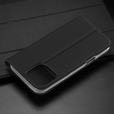 Чохол-книжка Dux Ducis з кишенею для візиток для Apple iPhone 16 Pro (6.3") Чорний Чохол-книжка Dux Ducis з кишенею для візиток для Apple iPhone 16 Pro (6.3") Чорний