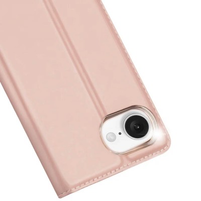 Чохол-книжка Dux Ducis з кишенею для візиток для Apple iPhone 16e (6.1") Rose Gold
