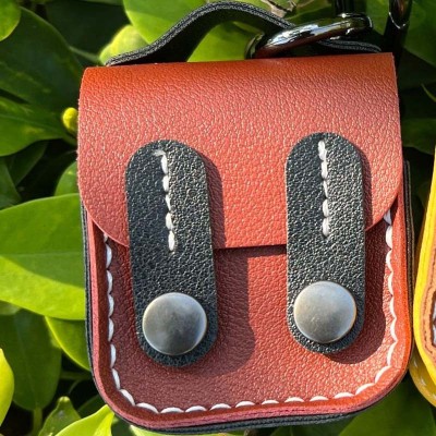 Шкіряний футляр Briefcase для навушників AirPods 1/2 Brown / Black