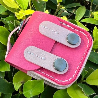 Шкіряний футляр Briefcase для навушників AirPods 1/2 Pink