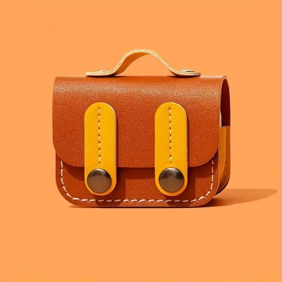 Шкіряний футляр Briefcase для навушників AirPods 3 Brown / Yellow Шкіряний футляр Briefcase для навушників AirPods 3 Brown / Yellow