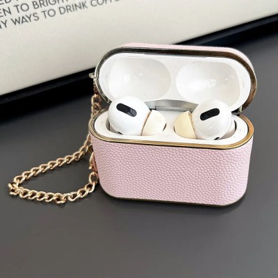 Шкіряний футляр Suitcase для навушників AirPods 3 Pink Шкіряний футляр Suitcase для навушників AirPods 3 Pink