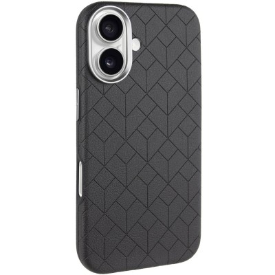 Шкіряний чохол Carved with MagSafe для Apple iPhone 16 (6.1") Black Шкіряний чохол Carved with MagSafe для Apple iPhone 16 (6.1") Black