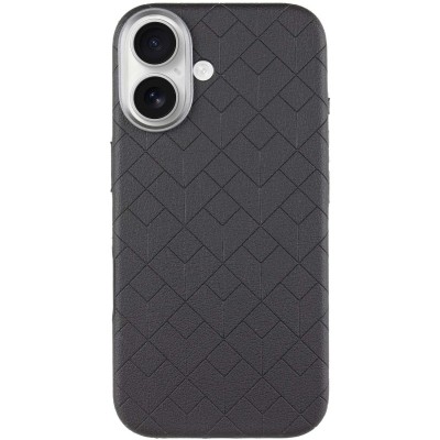Шкіряний чохол Carved with MagSafe для Apple iPhone 16 (6.1") Black Шкіряний чохол Carved with MagSafe для Apple iPhone 16 (6.1") Black