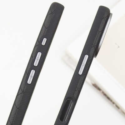 Шкіряний чохол Carved with MagSafe для Apple iPhone 16 (6.1") Black Шкіряний чохол Carved with MagSafe для Apple iPhone 16 (6.1") Black