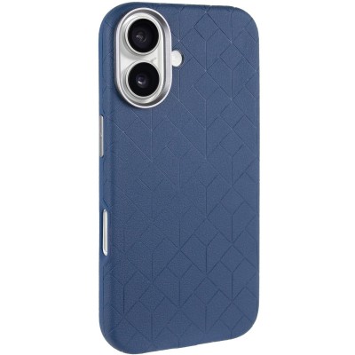 Шкіряний чохол Carved with MagSafe для Apple iPhone 16 (6.1") Blue Шкіряний чохол Carved with MagSafe для Apple iPhone 16 (6.1") Blue