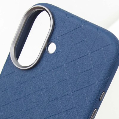 Шкіряний чохол Carved with MagSafe для Apple iPhone 16 (6.1") Blue Шкіряний чохол Carved with MagSafe для Apple iPhone 16 (6.1") Blue