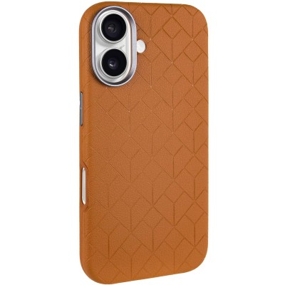 Шкіряний чохол Carved with MagSafe для Apple iPhone 16 (6.1") Orange Шкіряний чохол Carved with MagSafe для Apple iPhone 16 (6.1") Orange
