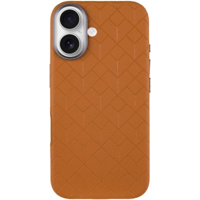 Шкіряний чохол Carved with MagSafe для Apple iPhone 16 (6.1") Orange Шкіряний чохол Carved with MagSafe для Apple iPhone 16 (6.1") Orange