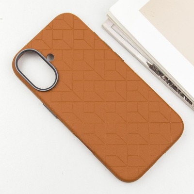 Шкіряний чохол Carved with MagSafe для Apple iPhone 16 (6.1") Orange Шкіряний чохол Carved with MagSafe для Apple iPhone 16 (6.1") Orange
