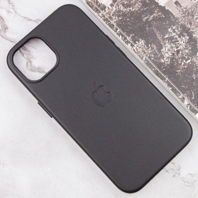 Шкіряний чохол Leather Case (AAA) with MagSafe and Animation для Apple iPhone 13 (6.1") Midnight Шкіряний чохол Leather Case (AAA) with MagSafe and Animation для Apple iPhone 13 (6.1") Midnight