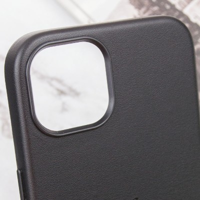 Шкіряний чохол Leather Case (AAA) with MagSafe and Animation для Apple iPhone 13 (6.1") Midnight Шкіряний чохол Leather Case (AAA) with MagSafe and Animation для Apple iPhone 13 (6.1") Midnight
