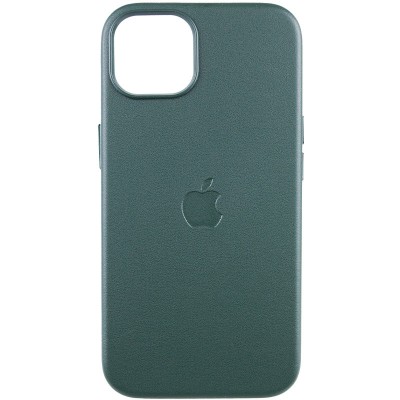 Шкіряний чохол Leather Case (AAA) with MagSafe and Animation для Apple iPhone 13 (6.1") Sequoia Green Шкіряний чохол Leather Case (AAA) with MagSafe and Animation для Apple iPhone 13 (6.1") Sequoia Green