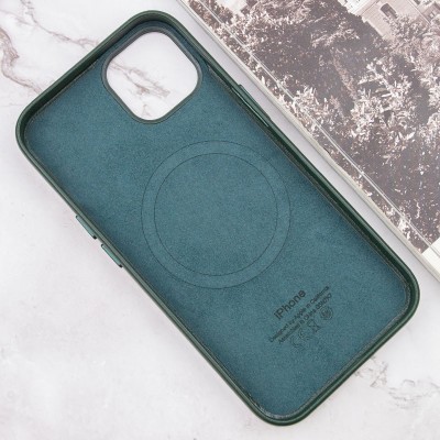 Шкіряний чохол Leather Case (AAA) with MagSafe and Animation для Apple iPhone 13 (6.1") Sequoia Green Шкіряний чохол Leather Case (AAA) with MagSafe and Animation для Apple iPhone 13 (6.1") Sequoia Green