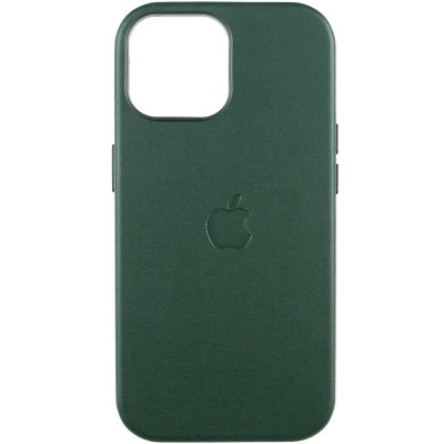 Шкіряний чохол Leather Case (AAA) with MagSafe and Animation для Apple iPhone 15 (6.1") Green Шкіряний чохол Leather Case (AAA) with MagSafe and Animation для Apple iPhone 15 (6.1") Green