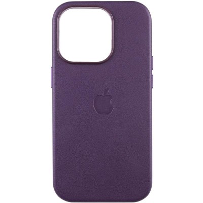 Шкіряний чохол Leather Case (AAA) with MagSafe and Animation для Apple iPhone 15 Pro (6.1") Dark Purple Шкіряний чохол Leather Case (AAA) with MagSafe and Animation для Apple iPhone 15 Pro (6.1") Dark Purple