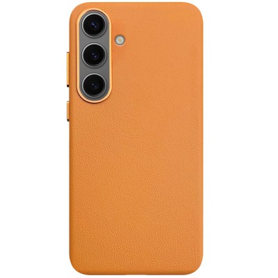 Шкіряний чохол Leather Case (AAA) для Samsung Galaxy S25 Orange Шкіряний чохол Leather Case (AAA) для Samsung Galaxy S25 Orange